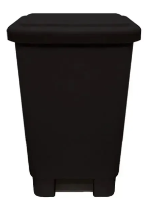 Lixeira Quadrada 30 e 60 litros com pedal cor Preta