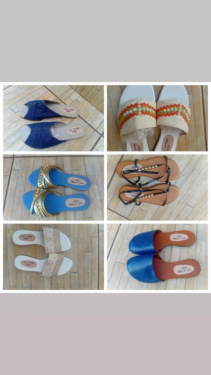 Rasteirinhas totalmente artesanais Mimos de Deus