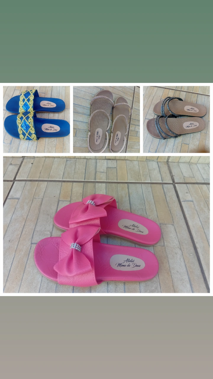 Rasteirinhas totalmente artesanais Mimos de Deus