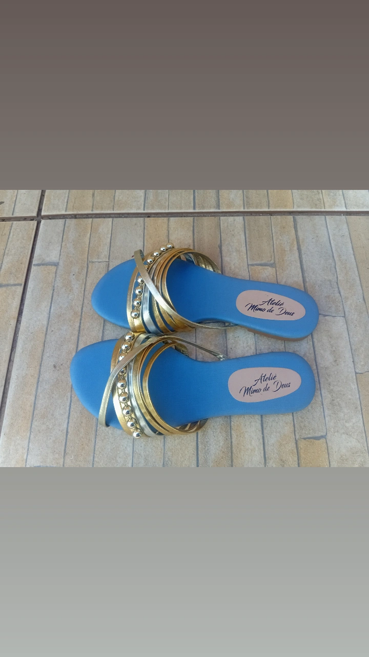 Rasteirinhas totalmente artesanais Mimos de Deus