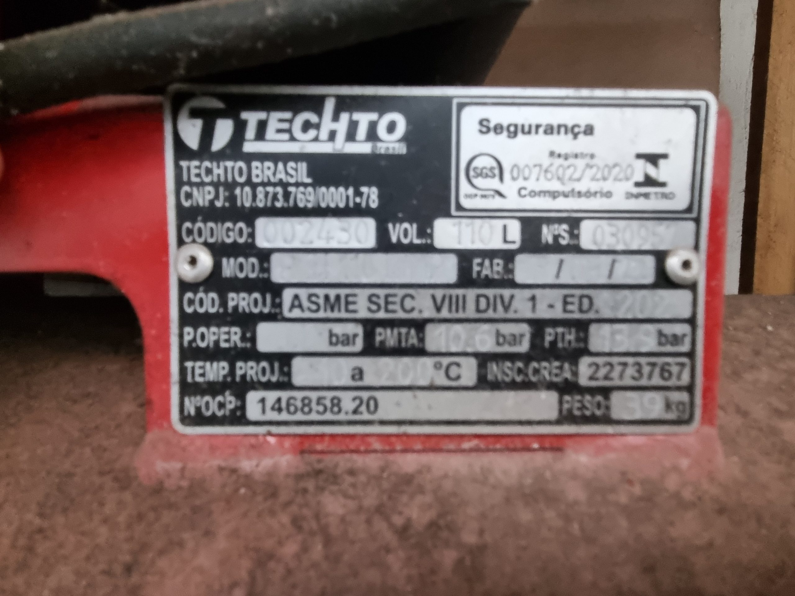 Compressor de Ar 10 110 Linha RED Com Motor Monofásico Chiaperini