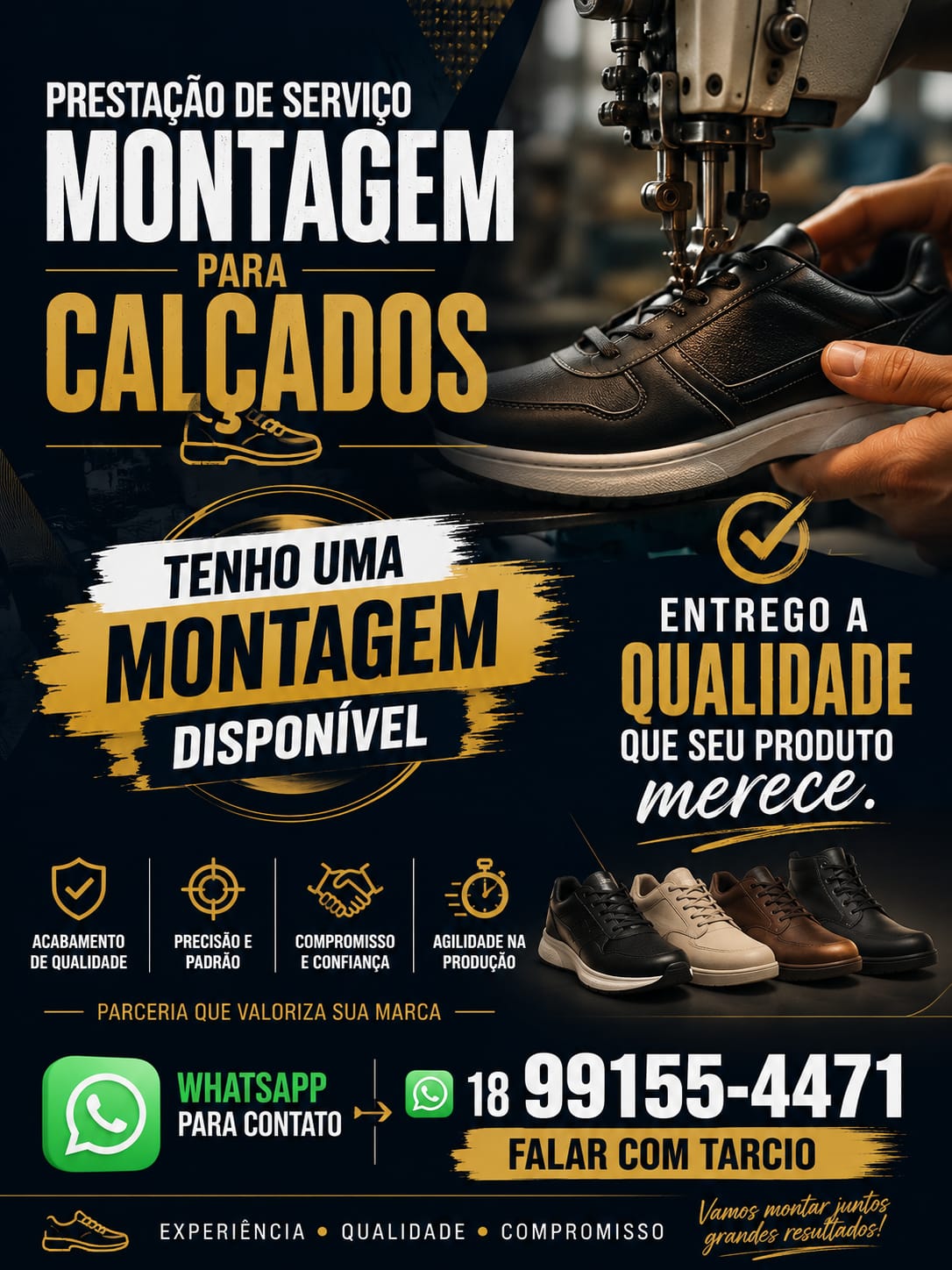 Montagem de calçados